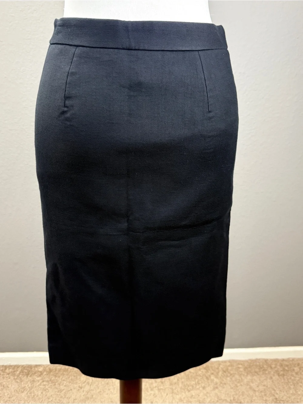 Banana Republic Heritage Collection NWT Black Midi Button Pencil Skirt Sz 2P
